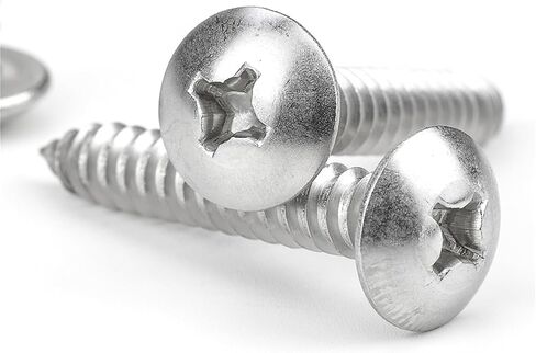 Pack of 10/30 Stainless Steel Tapping Screws with Round Head - Large Round Head Furniture Screws for Wood and Metal Applications (18 mm, M5 10pcs) in Kuwait