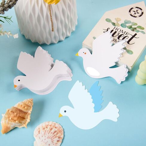 FOBSME 200 PCS Peace Dove Paper Cutouts 3.94x3.78 Inch Pigeon Atouts Paper Paper Mapple Licks Locats for Classroom Bulletin Board Home Window Wall Party Party School Projects Projects in Saudi Arabia