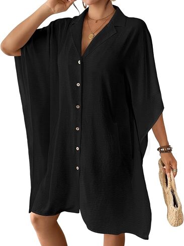 BSUBSEACH Swimsuit Coverup for Women Twlar Suilar Suit Tove Up for Swimwear Button Down Beach Dresses in Saudi Arabia