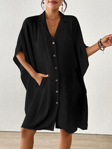 BSUBSEACH Swimsuit Coverup for Women Twlar Suilar Suit Tove Up for Swimwear Button Down Beach Dresses in Saudi Arabia