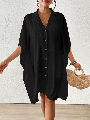 BSUBSEACH Swimsuit Coverup for Women Twlar Suilar Suit Tove Up for Swimwear Button Down Beach Dresses in Saudi Arabia