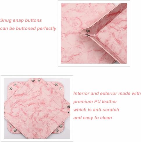 منظم تخزين سطح المكتب من siduater Valet Tray - صينية من الجلد النباتي بجانب السرير وحامل العلبة منضدة لجهاز التحكم عن بعد، والساعة، والمفاتيح، والهاتف، والمحفظة، والعملة المعدنية، والمجوهرات، باللون الوردي الحجري in Kuwait