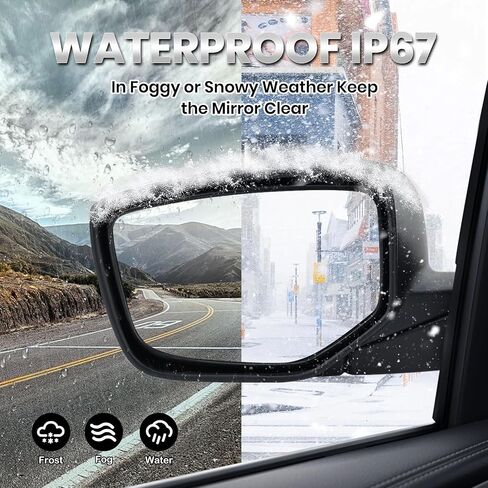 Right Passenger Side Mirror Compatible with Honda Accord Sedan/Coupe 2013 2014 2015 2016 2017 Power Glass Manual Folding Non-Heated Door View Mirrors Replace #76208T2FA11 3 Pins Paintable (Black) in Kuwait