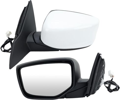 Right Passenger Side Mirror Compatible with Honda Accord Sedan/Coupe 2013 2014 2015 2016 2017 Power Glass Manual Folding Non-Heated Door View Mirrors Replace #76208T2FA11 3 Pins Paintable (Black) in Kuwait