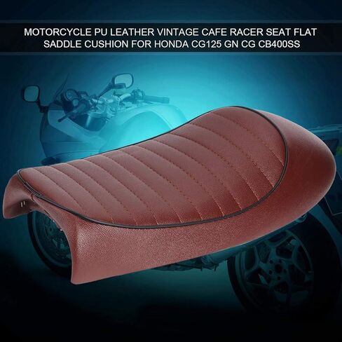 مقعد Vintage Pu Leather Cafe Racer ، مقاوم للماء ، سهل التنظيف ، تجربة السباق ، CG125 GN CG CB400SS لـ Hondakawasaki (النوع A) in Saudi Arabia