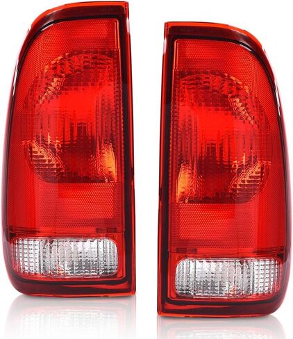 Pit66 Lights Lights المصابيح الخلفية زوج مع المصابيح/ O لمصابيح متوافقة مع Ford F150 Stepside 1997-2004/ FIT FORD F250 F350 F450 F550 Super Duty 1999-2007 FO2801208 ، FO2800208 خلفية ضوء الذيل التجميع in Kuwait