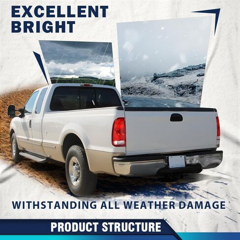 Pit66 Lights Lights المصابيح الخلفية زوج مع المصابيح/ O لمصابيح متوافقة مع Ford F150 Stepside 1997-2004/ FIT FORD F250 F350 F450 F550 Super Duty 1999-2007 FO2801208 ، FO2800208 خلفية ضوء الذيل التجميع in Kuwait