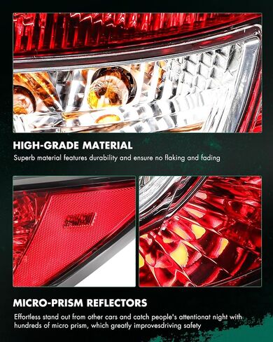 Scitoo Taillight Assembly Fit for Chevrolet Traverse 2013-2017 Red Housing Clear Clear Lens Bairamps in Saudi Arabia