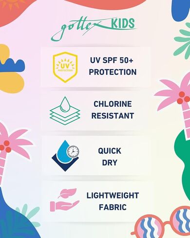gottex Kids criss cross cross مرة واحدة قطعة واحدة من ملابس السباحة تتلاشى كلور مقاوم ومدمج UPF UV 50+ حماية in Saudi Arabia