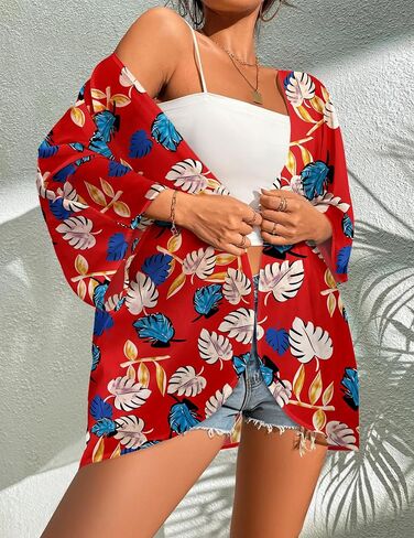 BB&KK Women's Floral Kimono Summer Short Cover Ups Tops in Kuwait