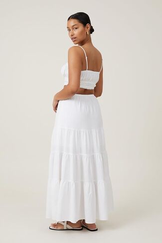 Women's Maxi Skirts Flowy Skirt Elastic High Waist Pleated A-Line Flared Long Skirts in Saudi Arabia