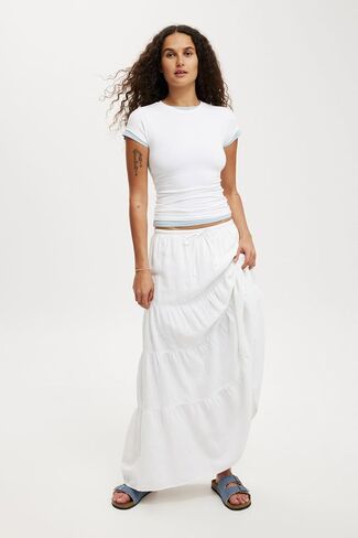 Women's Maxi Skirts Flowy Skirt Elastic High Waist Pleated A-Line Flared Long Skirts in Saudi Arabia