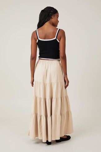 Women's Maxi Skirts Flowy Skirt Elastic High Waist Pleated A-Line Flared Long Skirts in Saudi Arabia