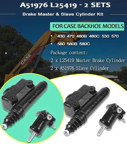 A51976 L25419 Brake Master & Slave Cylinder Kit for Case 430 450 450b 480 480b 480c 480d 580 580b 580c 850b 850d 855c - 2 sets in Saudi Arabia