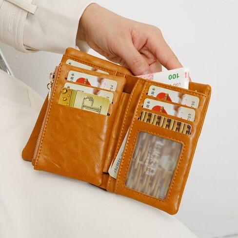 محافظ للنساء الجلود الصغيرة RFID WALETS BIFOLD MEDILEDS Pillfolds للنساء معصم ثلاثي المدمجة مع حامل بطاقة عملة المعصم (أسود) in Saudi Arabia