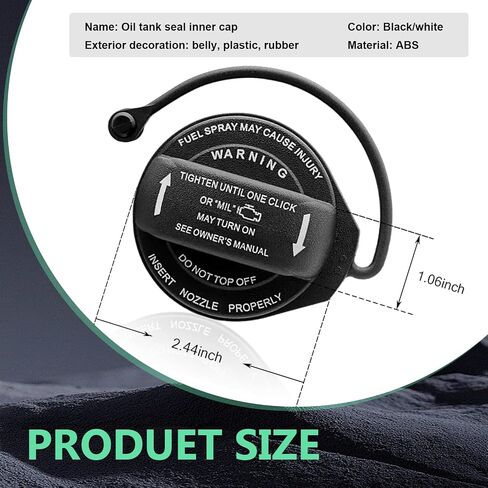 1 PC Car Fuel Tank Cap, Fuel Filler Cap Replacement Parts 5C0201550T 5Q0201550L, Tightly Sealed Waterproof and Dustproof Gas Cap, Compatible with Volkswagen Audi (Black) in Saudi Arabia