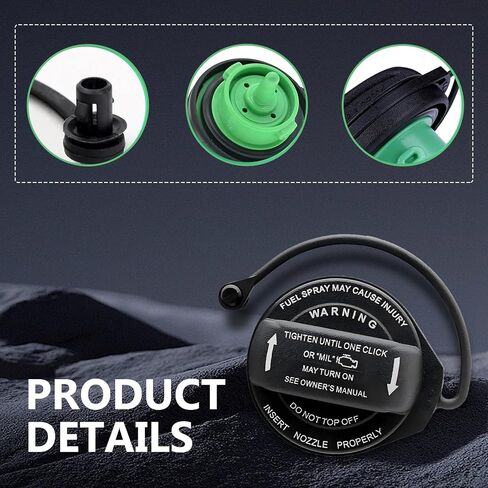 1 PC Car Fuel Tank Cap, Fuel Filler Cap Replacement Parts 5C0201550T 5Q0201550L, Tightly Sealed Waterproof and Dustproof Gas Cap, Compatible with Volkswagen Audi (Black) in Saudi Arabia