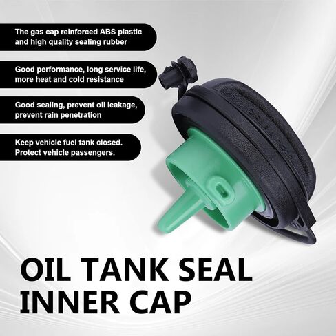 1 PC Car Fuel Tank Cap, Fuel Filler Cap Replacement Parts 5C0201550T 5Q0201550L, Tightly Sealed Waterproof and Dustproof Gas Cap, Compatible with Volkswagen Audi (Black) in Saudi Arabia