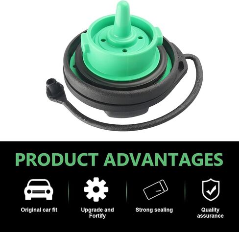 1 PC Car Fuel Tank Cap, Fuel Filler Cap Replacement Parts 5C0201550T 5Q0201550L, Tightly Sealed Waterproof and Dustproof Gas Cap, Compatible with Volkswagen Audi (Black) in Saudi Arabia