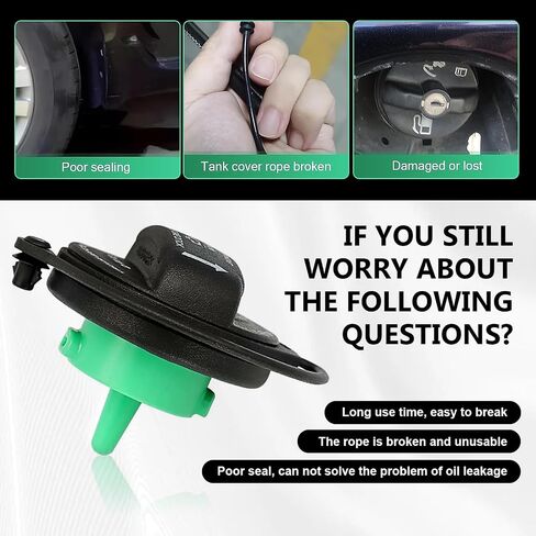1 PC Car Fuel Tank Cap, Fuel Filler Cap Replacement Parts 5C0201550T 5Q0201550L, Tightly Sealed Waterproof and Dustproof Gas Cap, Compatible with Volkswagen Audi (Black) in Saudi Arabia