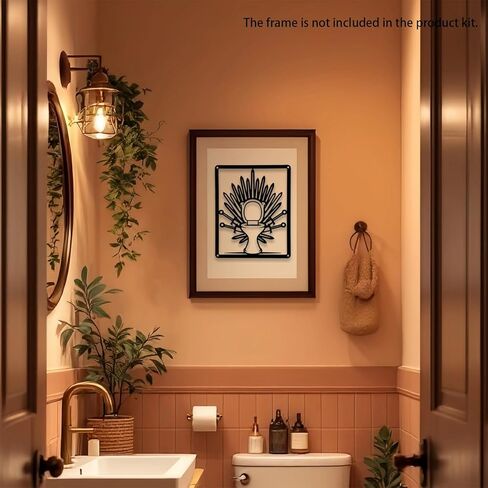 Metal Toilet Wall Sign Decor Funny Bathroom Sign for Restroom, Washroom, or Man Cave - 9.1 x 7.9 Inch in Kuwait