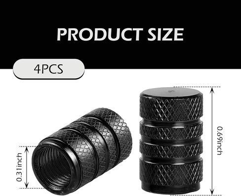 4PCS Tire Valve Stem Caps, Aluminum Alloy Tire Valve Stem Cap Cover, Leak-Proof Valve Cover, Universal for Car Truck Motorcycle SUV Bike (Orange) in Saudi Arabia