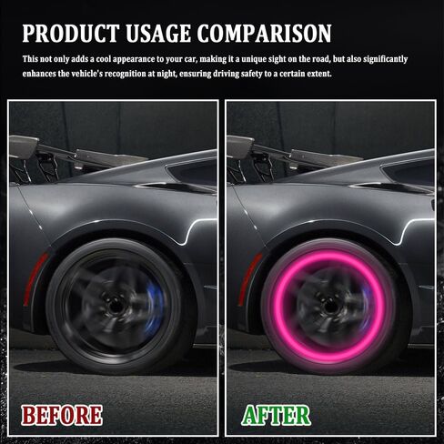 Luminous Tire Valve Stem Caps for Car, Glow in The Dark Tire Valve Caps, Noctilucent Waterproof Car Wheel Air Covers, Universal Exterior Decoration Accessories for Most Vehicles (Blue) in Saudi Arabia