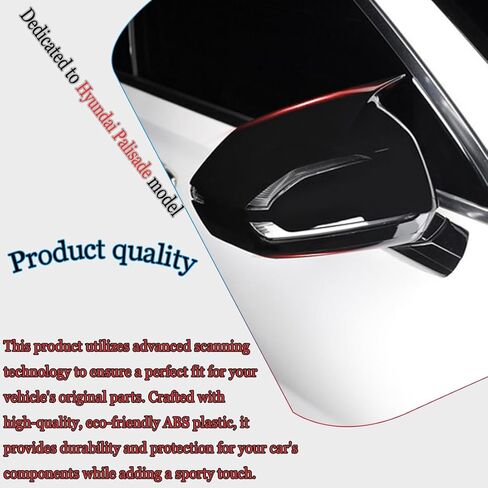 Side Mirror Cover,for Hyundai Palisade 2020 2021 2022 2023 2024 2025，2PCS Horned Turn Signal housing Cover Sets car Accessories -Bright Black in Saudi Arabia