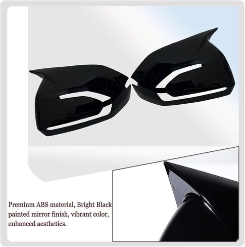 Side Mirror Cover,for Hyundai Palisade 2020 2021 2022 2023 2024 2025，2PCS Horned Turn Signal housing Cover Sets car Accessories -Bright Black in Saudi Arabia