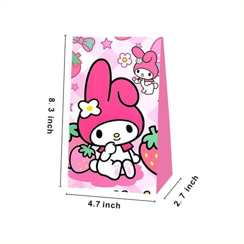 12pcs Kawaii and pink friends Party Favor Gift Bags Goodie Bags, Kawaii and Melody Party Supplies for Kids Birthday Decorations in Kuwait