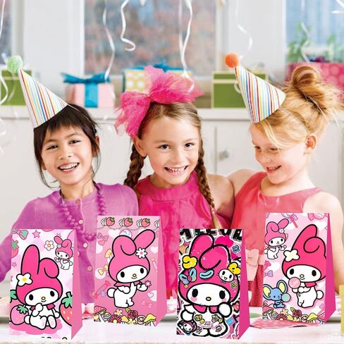 12pcs Kawaii and pink friends Party Favor Gift Bags Goodie Bags, Kawaii and Melody Party Supplies for Kids Birthday Decorations in Kuwait