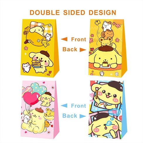 12pcs Kawaii and pink friends Party Favor Gift Bags Goodie Bags, Kawaii and Melody Party Supplies for Kids Birthday Decorations in Kuwait