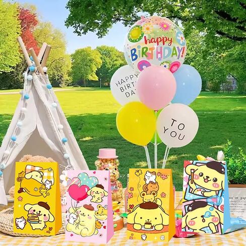 12pcs Kawaii and pink friends Party Favor Gift Bags Goodie Bags, Kawaii and Melody Party Supplies for Kids Birthday Decorations in Kuwait