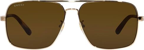 Gucci GG1289S 002 Gold/Brown Square 62mm Mens Sunglasses in Saudi Arabia