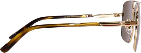 Gucci GG1289S 002 Gold/Brown Square 62mm Mens Sunglasses in Saudi Arabia