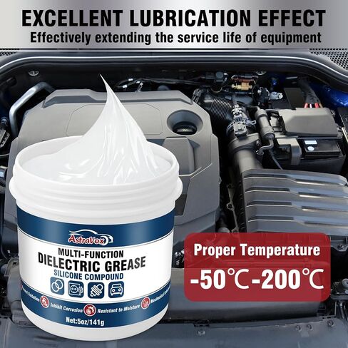 Astravox Silicone Diealectric Grease للموصلات الكهربائية للسيارات ، الشحوم الجدلية مع فرشاة ، قابس شرارة ، حلقات O ، مقاومة للماء البحرية والمقاومة للحرارة وعزلها (1pcs) in Saudi Arabia