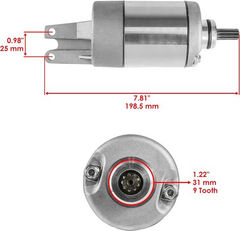 Caltric 31200-HL3-003 Starter متوافق مع Honda Pioneer 700-4 SXS700M4 SXS700M4D PIONEER 700 SXS700M2 SXS700M2D 2018-2024 in Saudi Arabia