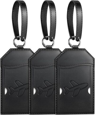 علامات الأمتعة Mayski لحقائب 3 علامات حقيبة حقيبة ، معتمدة من TSA ، مشبك معدني ، علامات حقيبة مع بطاقة هوية الاسم الأساسية ، Red Global in Kuwait