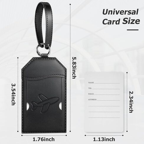 علامات الأمتعة Mayski لحقائب 3 علامات حقيبة حقيبة ، معتمدة من TSA ، مشبك معدني ، علامات حقيبة مع بطاقة هوية الاسم الأساسية ، Red Global in Kuwait