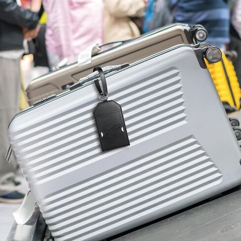 علامات الأمتعة Mayski لحقائب 3 علامات حقيبة حقيبة ، معتمدة من TSA ، مشبك معدني ، علامات حقيبة مع بطاقة هوية الاسم الأساسية ، Red Global in Kuwait