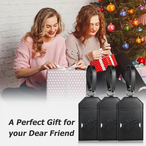 علامات الأمتعة Mayski لحقائب 3 علامات حقيبة حقيبة ، معتمدة من TSA ، مشبك معدني ، علامات حقيبة مع بطاقة هوية الاسم الأساسية ، Red Global in Kuwait