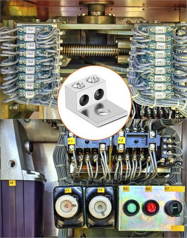 QWORK Dual Aluminum Ground Lug, 10Pcs Mechanical Lug 10 AWG Wire Easy to Install Cables and Power Cords Electrical Equipment Lugs in Saudi Arabia