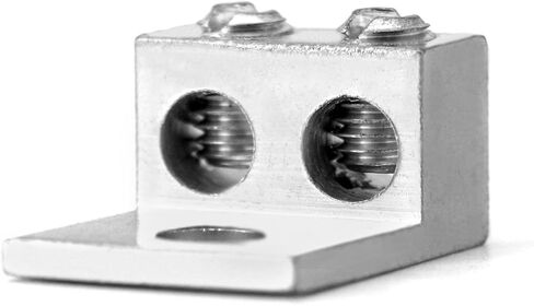 QWORK Dual Aluminum Ground Lug, 10Pcs Mechanical Lug 10 AWG Wire Easy to Install Cables and Power Cords Electrical Equipment Lugs in Saudi Arabia