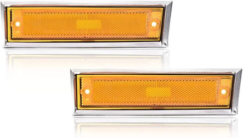 مصابيح علامة الجانب الأمامي متوافقة مع 1981-1991 CHEVY C10 C20 C30 Blazer GMC C1500 C2500 JIMMY Suburban Pickup LH RH SIDE AMBER MARKER MARKER LIGHT in Kuwait