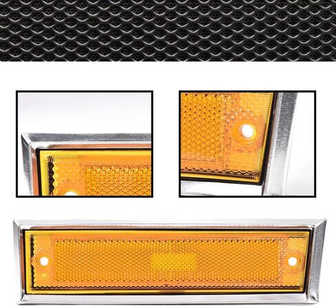 مصابيح علامة الجانب الأمامي متوافقة مع 1981-1991 CHEVY C10 C20 C30 Blazer GMC C1500 C2500 JIMMY Suburban Pickup LH RH SIDE AMBER MARKER MARKER LIGHT in Kuwait