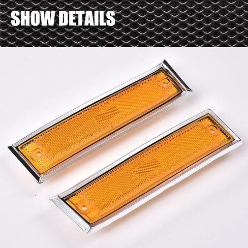 مصابيح علامة الجانب الأمامي متوافقة مع 1981-1991 CHEVY C10 C20 C30 Blazer GMC C1500 C2500 JIMMY Suburban Pickup LH RH SIDE AMBER MARKER MARKER LIGHT in Kuwait