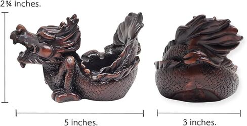 WitnyStore Tiny 4" Long Brown Lying Prone Looking Up Monkey Ashtray - Miniature Hand Made Painted Resin Animals Decorative Figurines Ashtrays Cigarette Holder Home Décor Accents Souvenirs Gifts in Kuwait