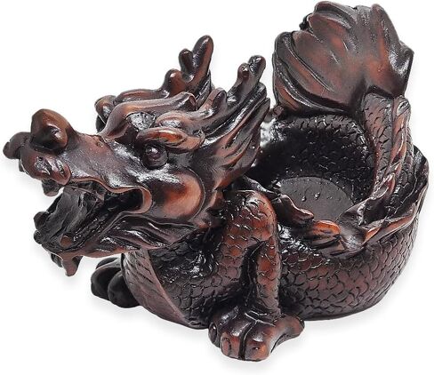 WitnyStore Tiny 4" Long Brown Lying Prone Looking Up Monkey Ashtray - Miniature Hand Made Painted Resin Animals Decorative Figurines Ashtrays Cigarette Holder Home Décor Accents Souvenirs Gifts in Kuwait