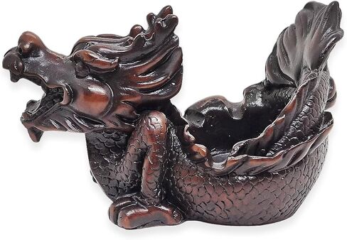 WitnyStore Tiny 4" Long Brown Lying Prone Looking Up Monkey Ashtray - Miniature Hand Made Painted Resin Animals Decorative Figurines Ashtrays Cigarette Holder Home Décor Accents Souvenirs Gifts in Kuwait