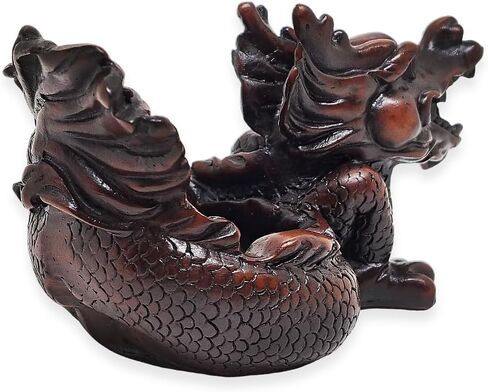 WitnyStore Tiny 4" Long Brown Lying Prone Looking Up Monkey Ashtray - Miniature Hand Made Painted Resin Animals Decorative Figurines Ashtrays Cigarette Holder Home Décor Accents Souvenirs Gifts in Kuwait